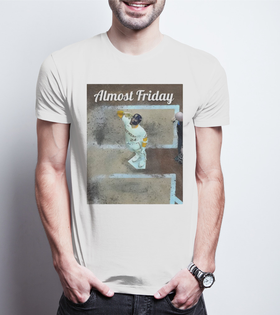 William Contreras Brewers Almost Friday 24 At Home Plate 2025 T-Shirt