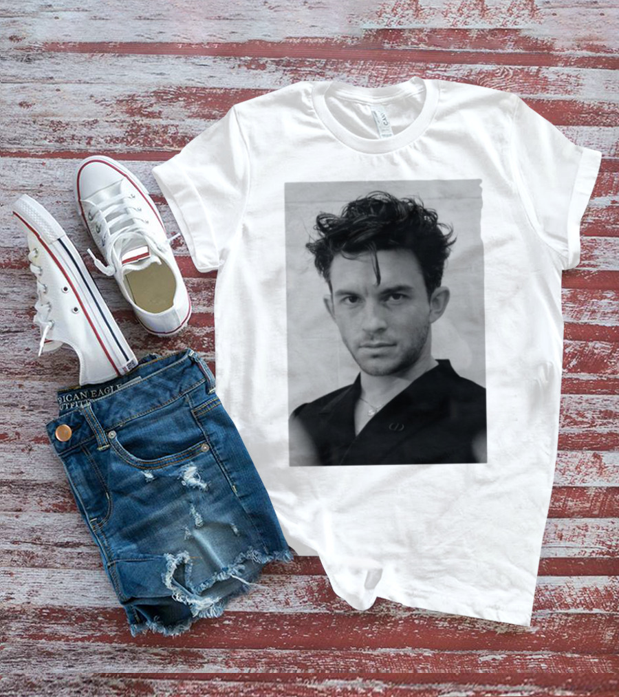 Jonathan Bailey Black And White Photography Portrait T-Shirt