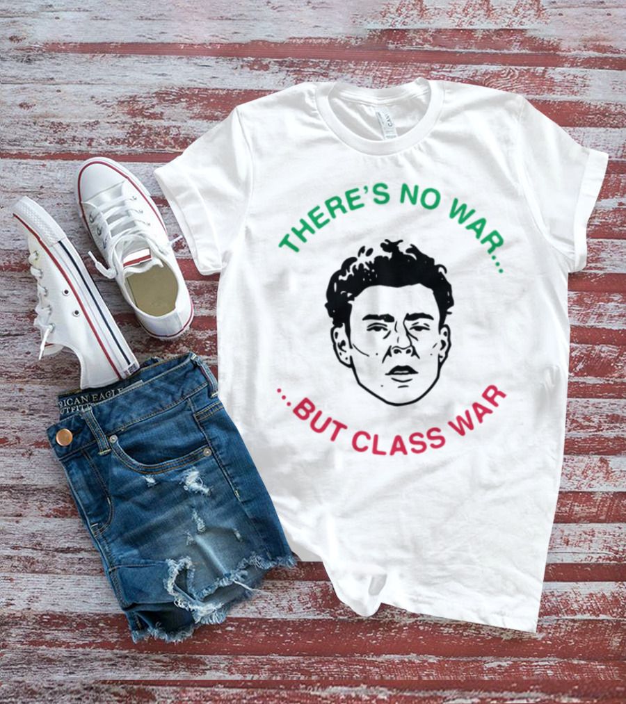Luigi There's No War But Class War Text Iconic Green Red T-Shirt