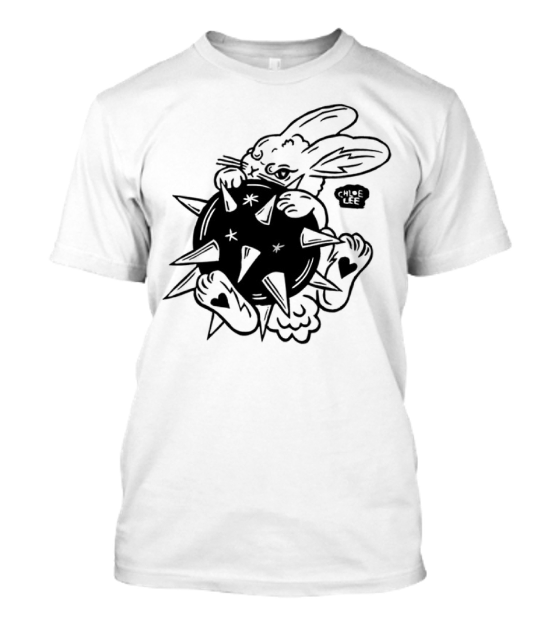Morningstar Bunny Spiked Star Rabbit Design T-Shirt