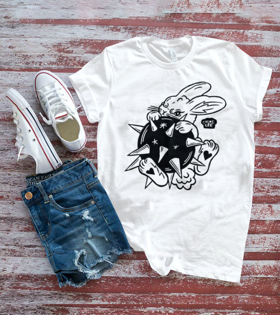 Morningstar Bunny Spiked Star Rabbit Design T-Shirt