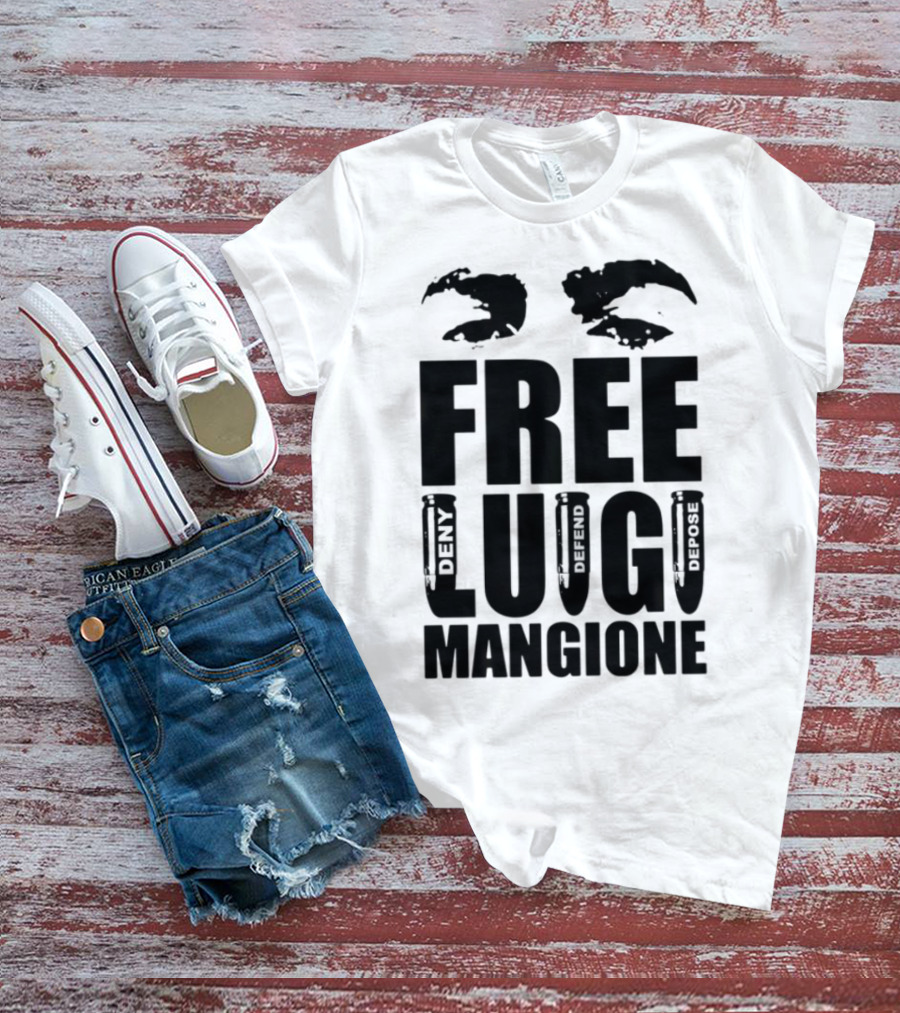 Free Luigi Mangione Crab Claws Deny Defend Depose T-Shirt