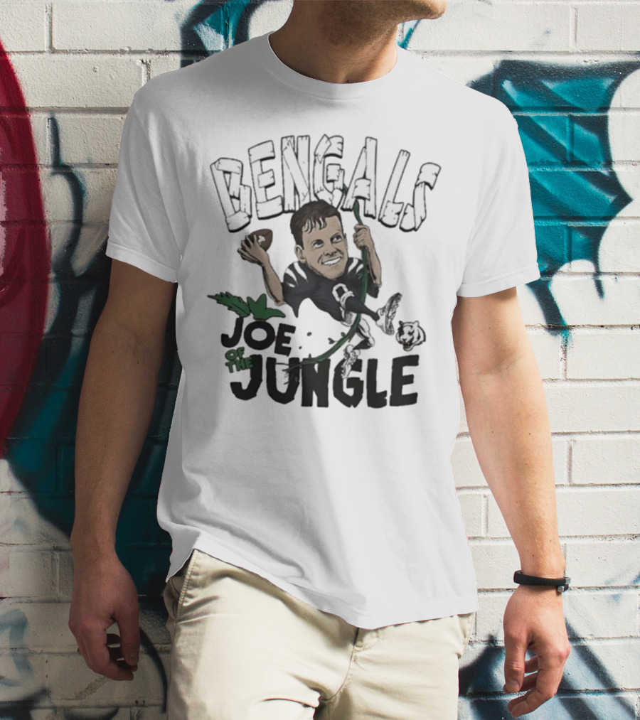 Bengals Joe Of The Jungle Caricature Football Player Artwork T-Shirt