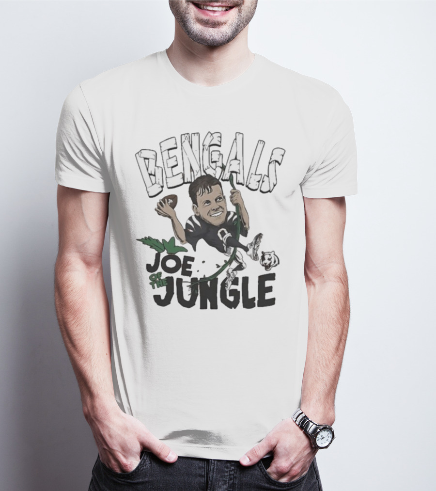 Bengals Joe Of The Jungle Caricature Football Player Artwork T-Shirt