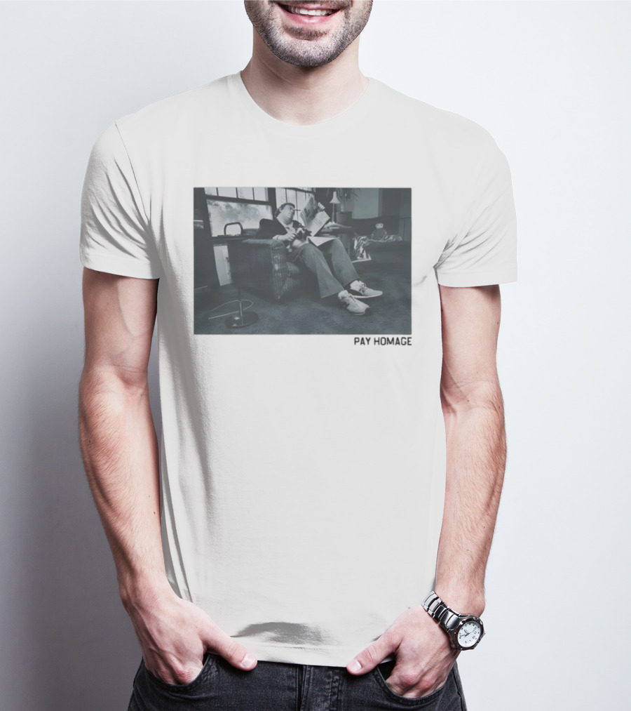 John Candy Relaxing In Comfy Chair Reading In Classic Setting T-Shirt