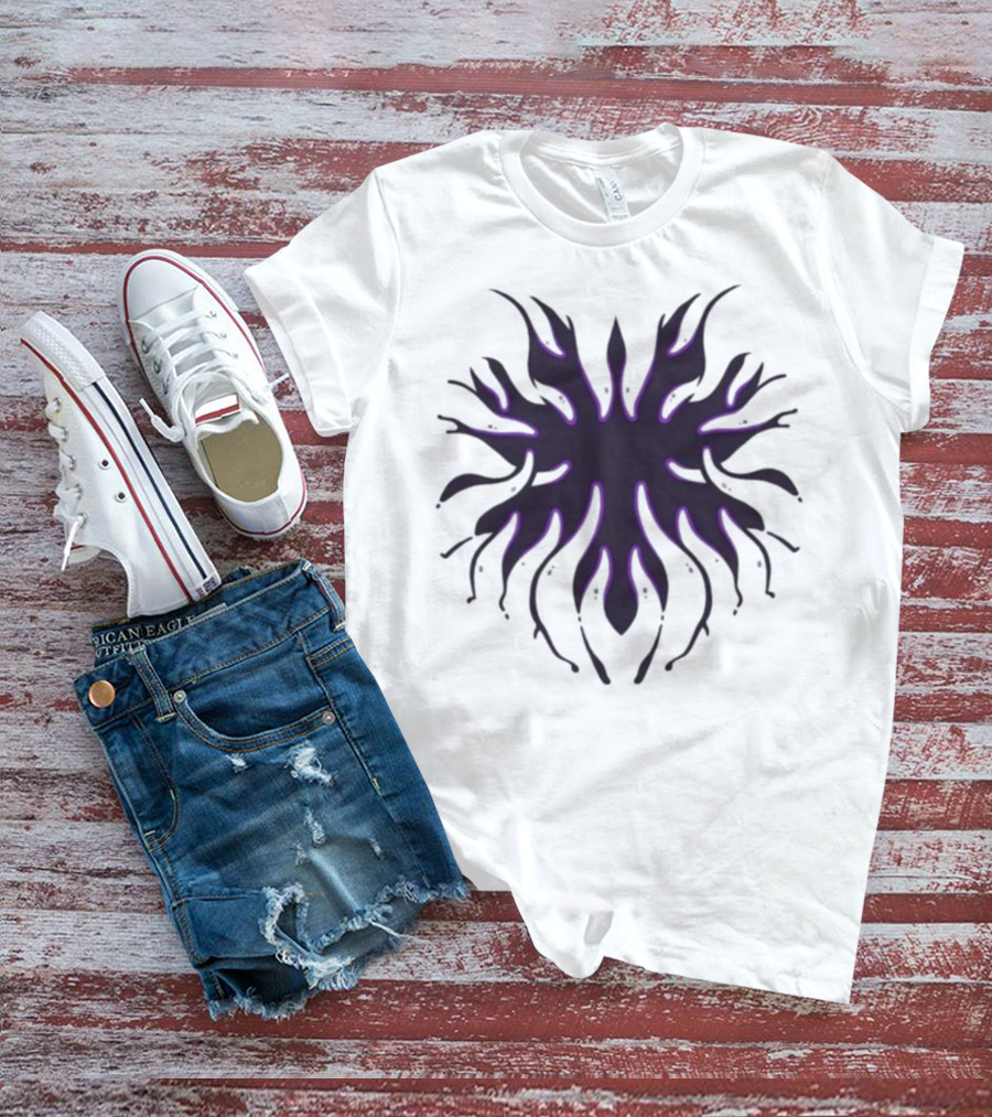 Kinetic Games Prestige IX Purple Abstract Flame Symbol T-Shirt