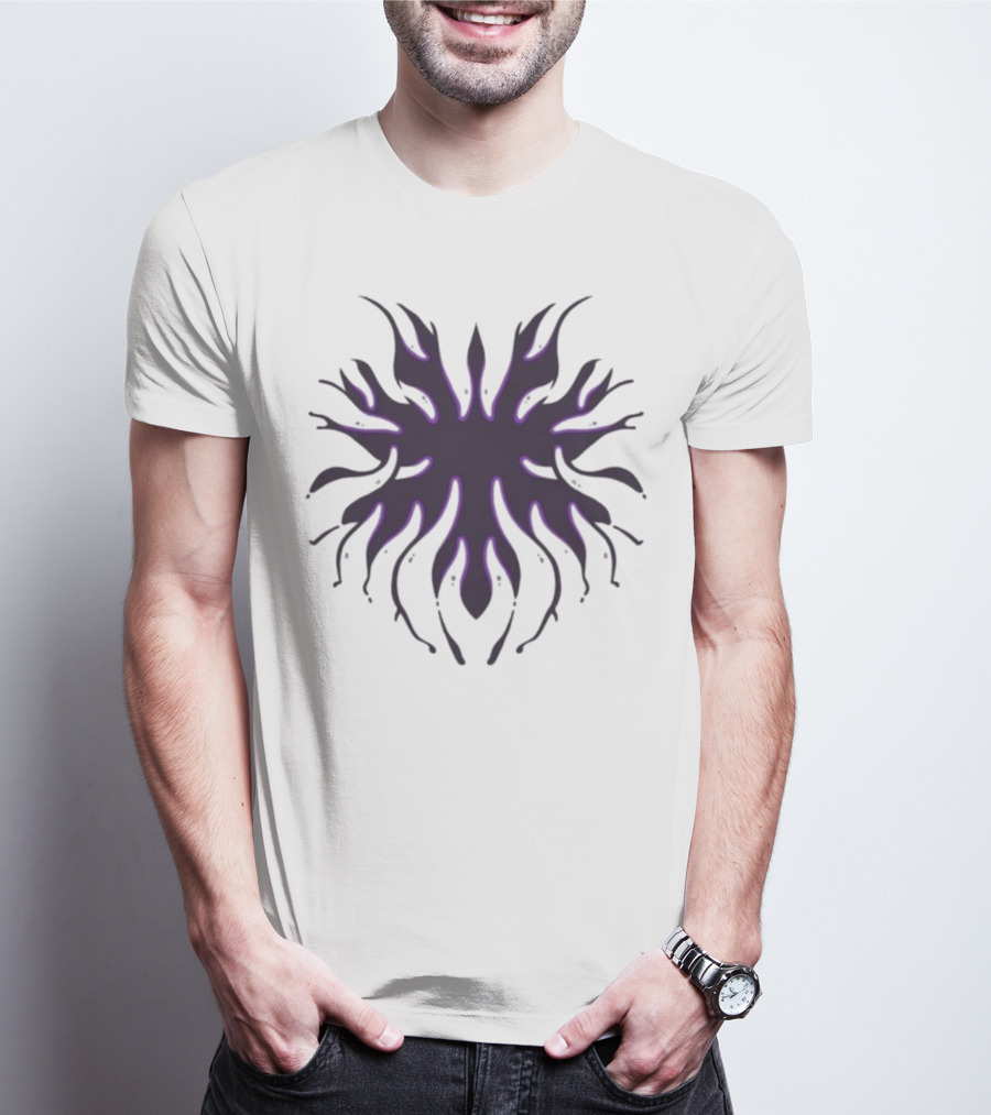 Kinetic Games Prestige IX Purple Abstract Flame Symbol T-Shirt