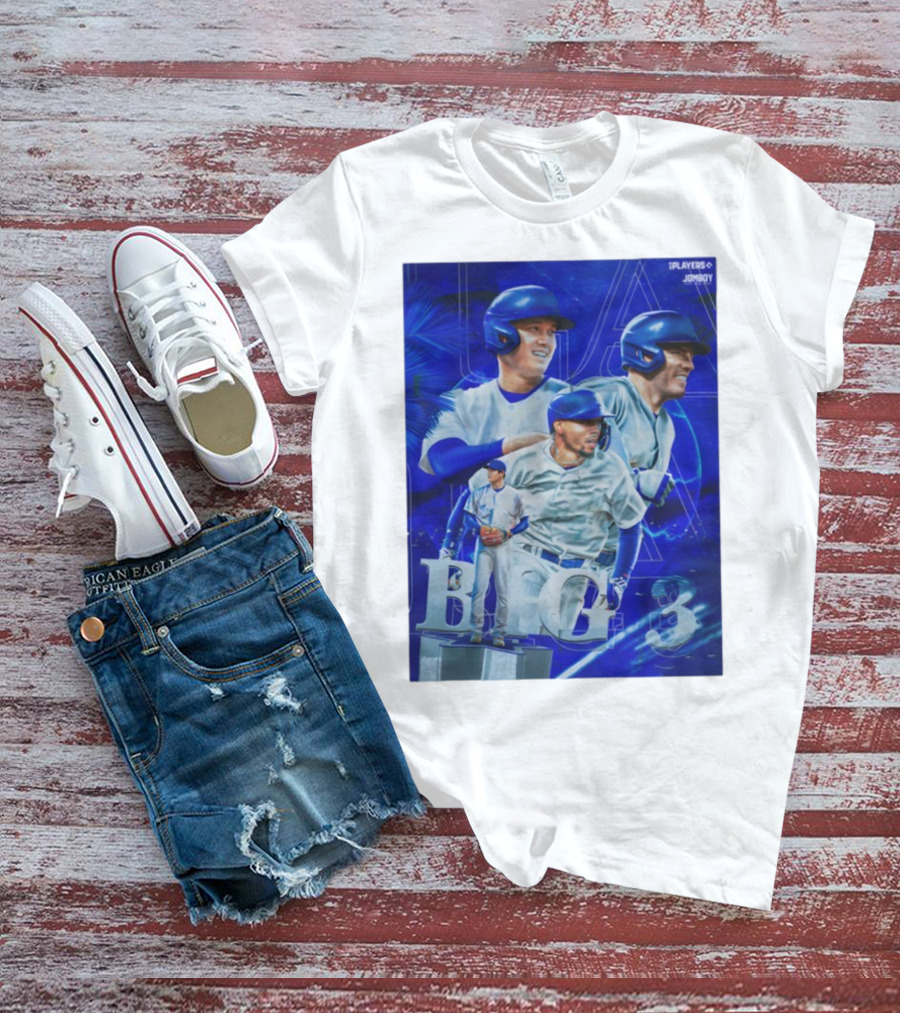 LA Big 3 IPlayers Jomboy Baseball Theme T-Shirt