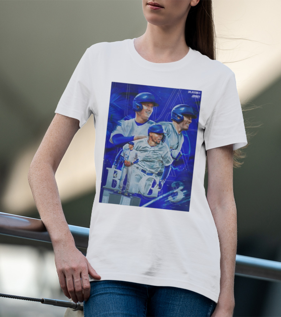 LA Big 3 IPlayers Jomboy Baseball Theme T-Shirt