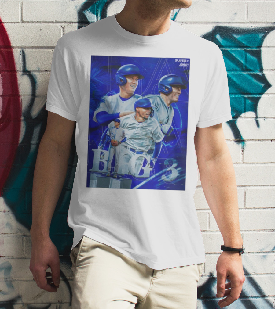 LA Big 3 IPlayers Jomboy Baseball Theme T-Shirt