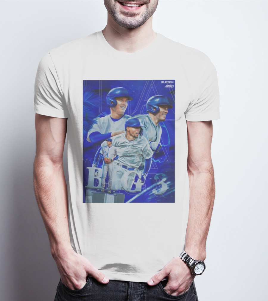 LA Big 3 IPlayers Jomboy Baseball Theme T-Shirt