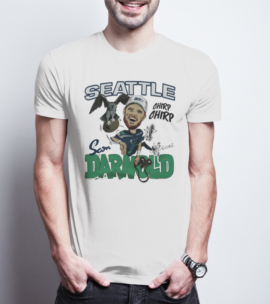 Seattle Seahawks Sam Darnold Chirp Chirp Signature T-Shirt