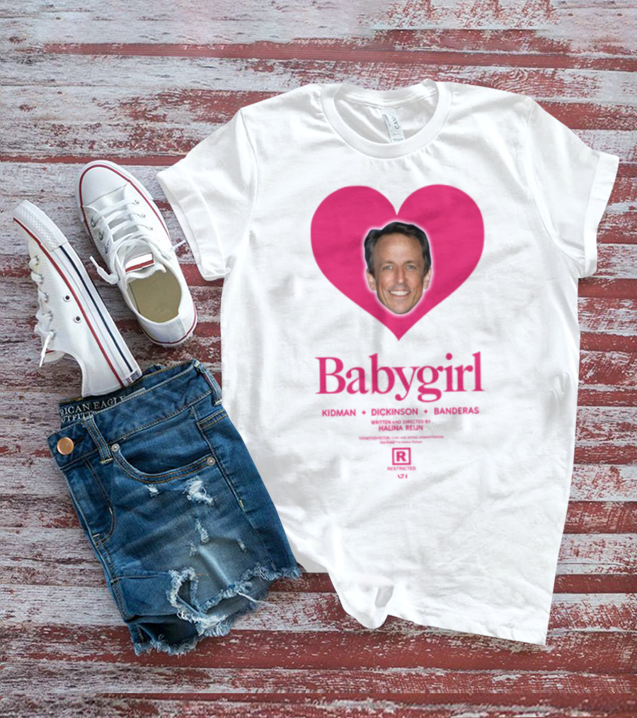 Seth Meyers Babygirl Heart Design T-Shirt