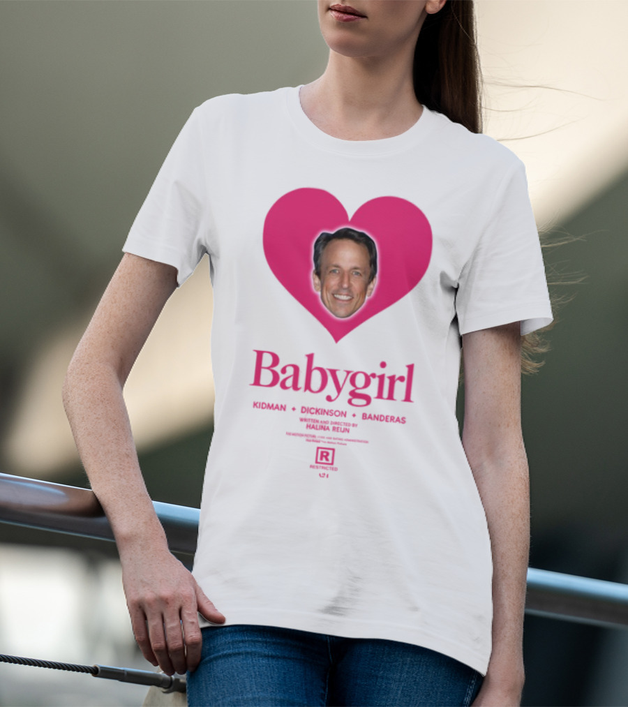 Seth Meyers Babygirl Heart Design T-Shirt