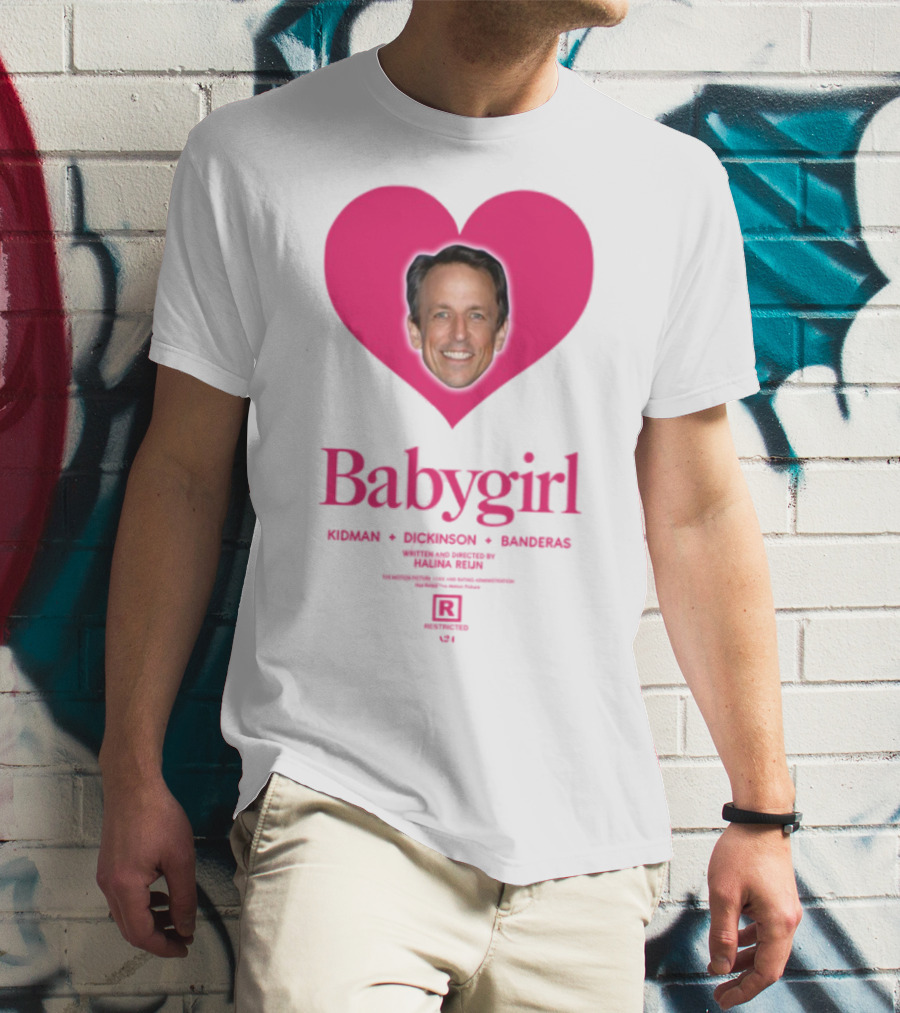 Seth Meyers Babygirl Heart Design T-Shirt