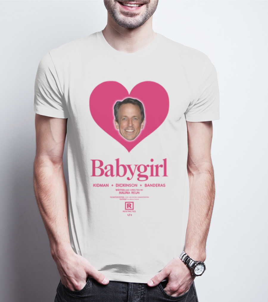 Seth Meyers Babygirl Heart Design T-Shirt