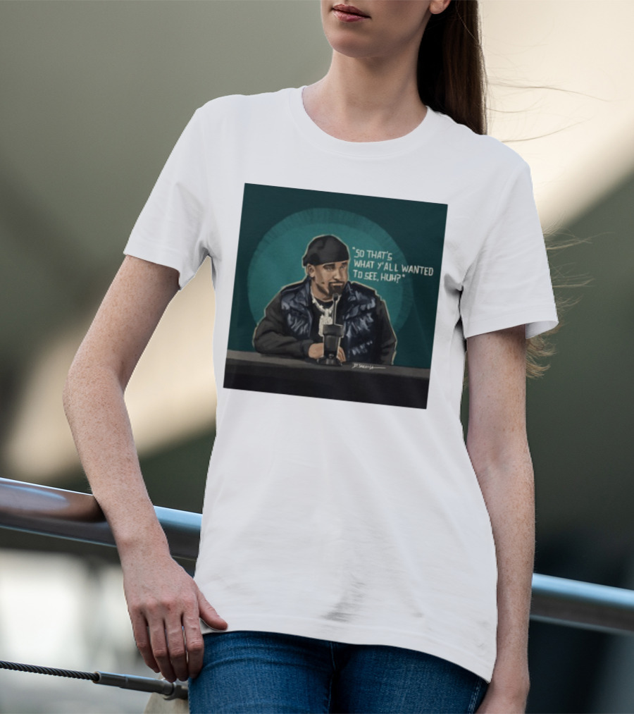 "So That's What Y'all Wanted To See Huh Microphone Interview Moment" T-Shirt