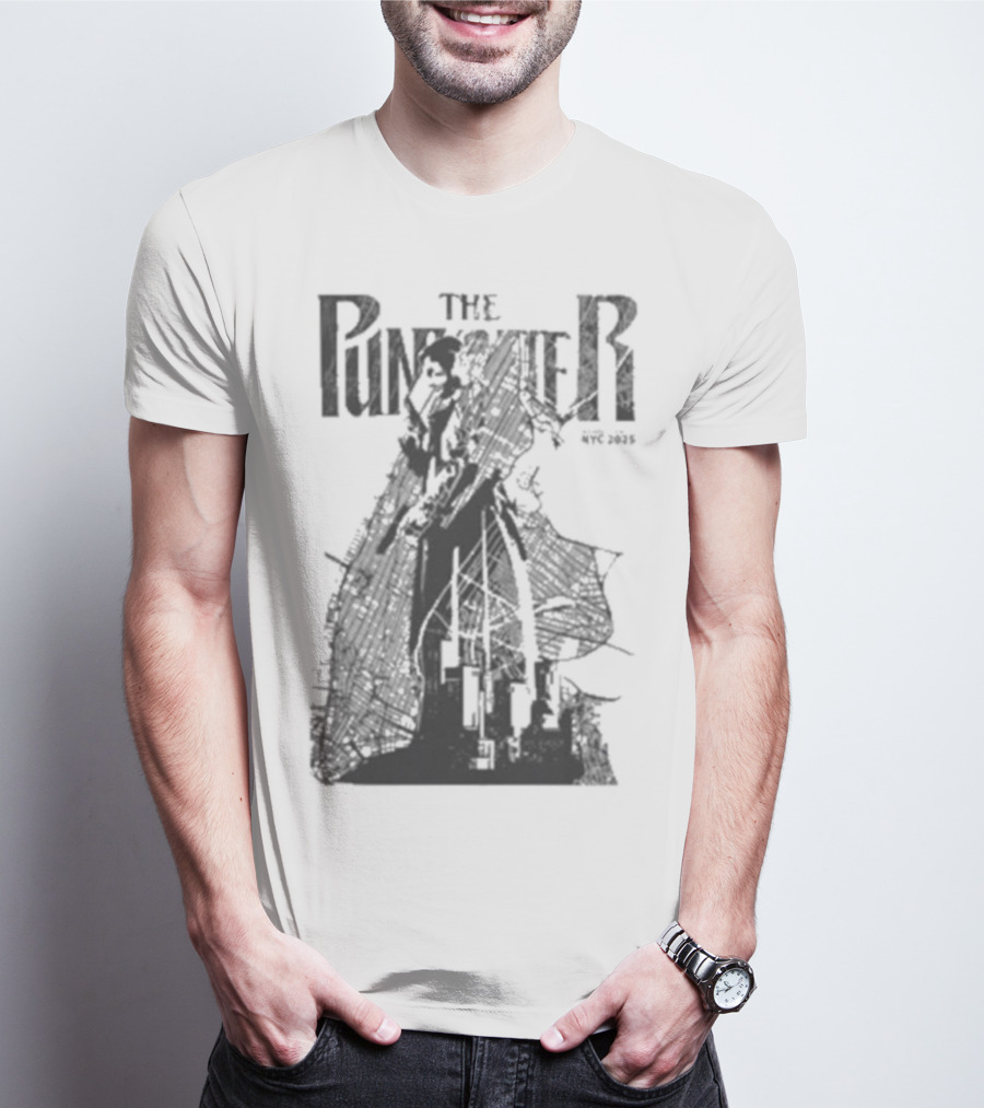 The Punisher NYC Marvel 2025 Stylized Character Illustration T-Shirt