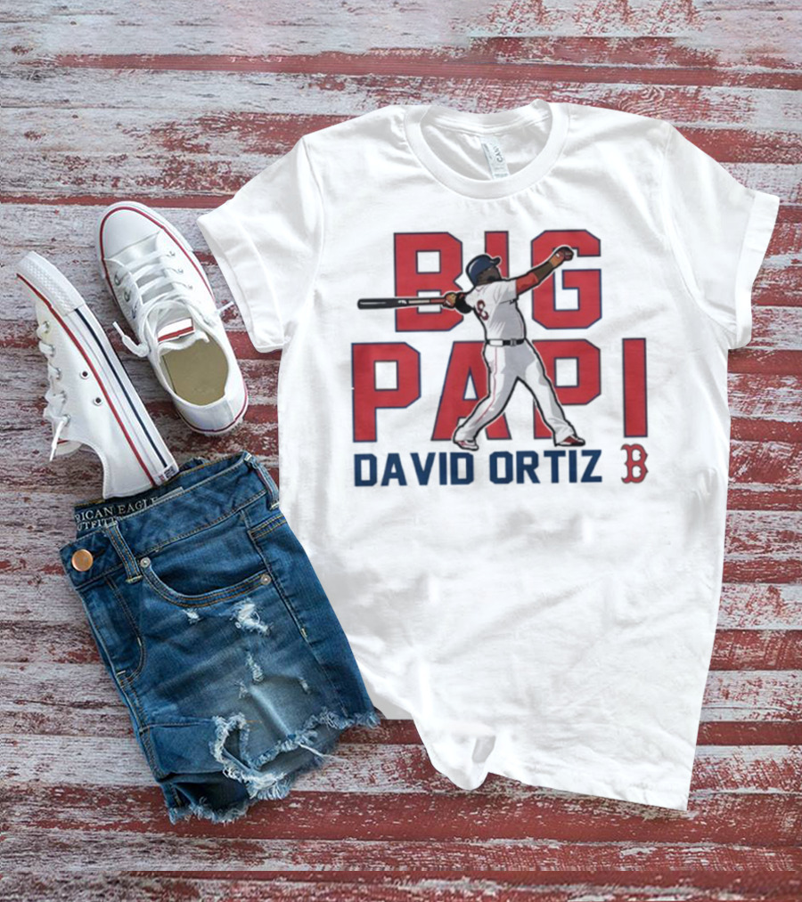 Big Papi David Ortiz Red Sox Cooperstown Player Classic Baseball T-Shirt