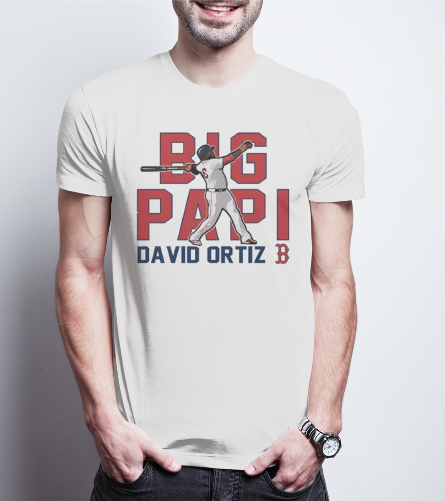 Big Papi David Ortiz Red Sox Cooperstown Player Classic Baseball T-Shirt