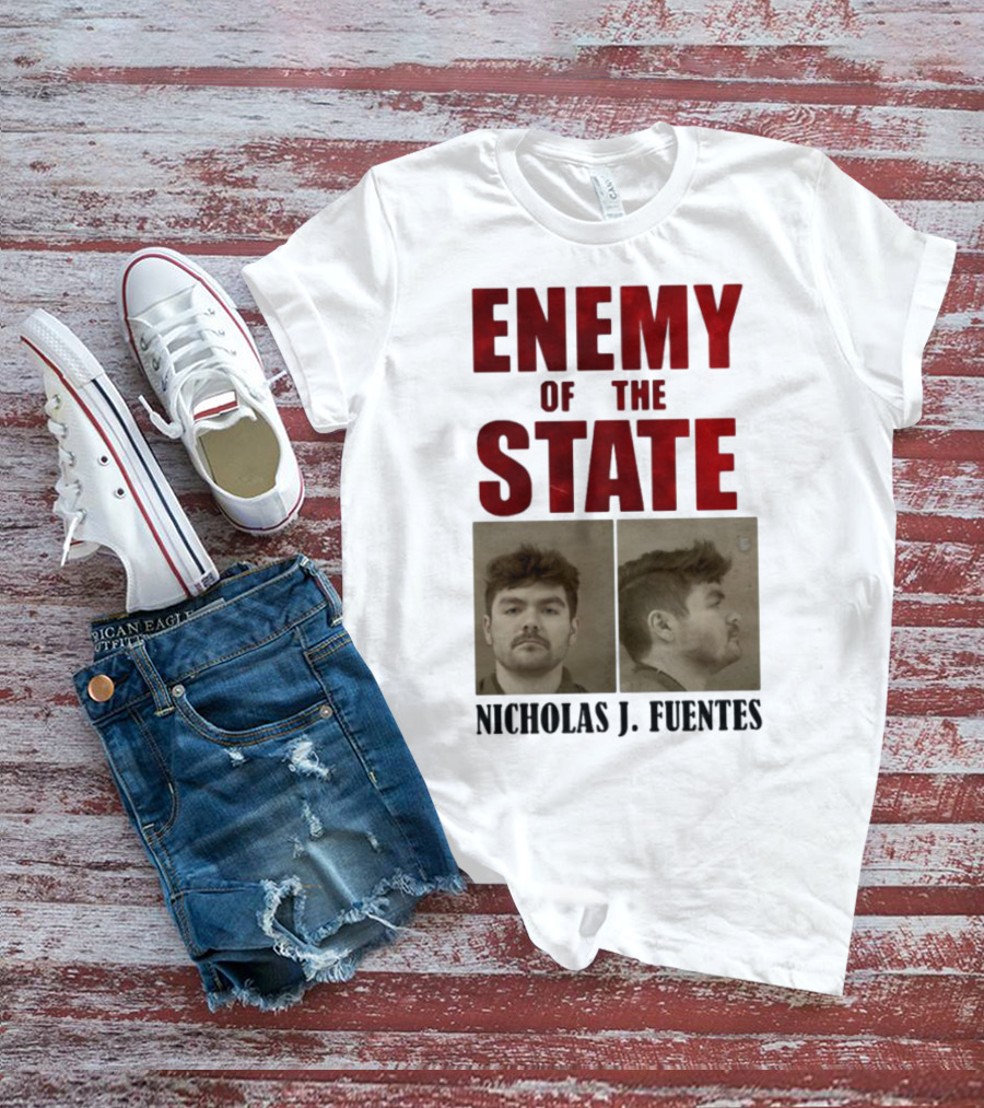 Enemy Of The State Nicholas J Fuentes Shot Image T-Shirt