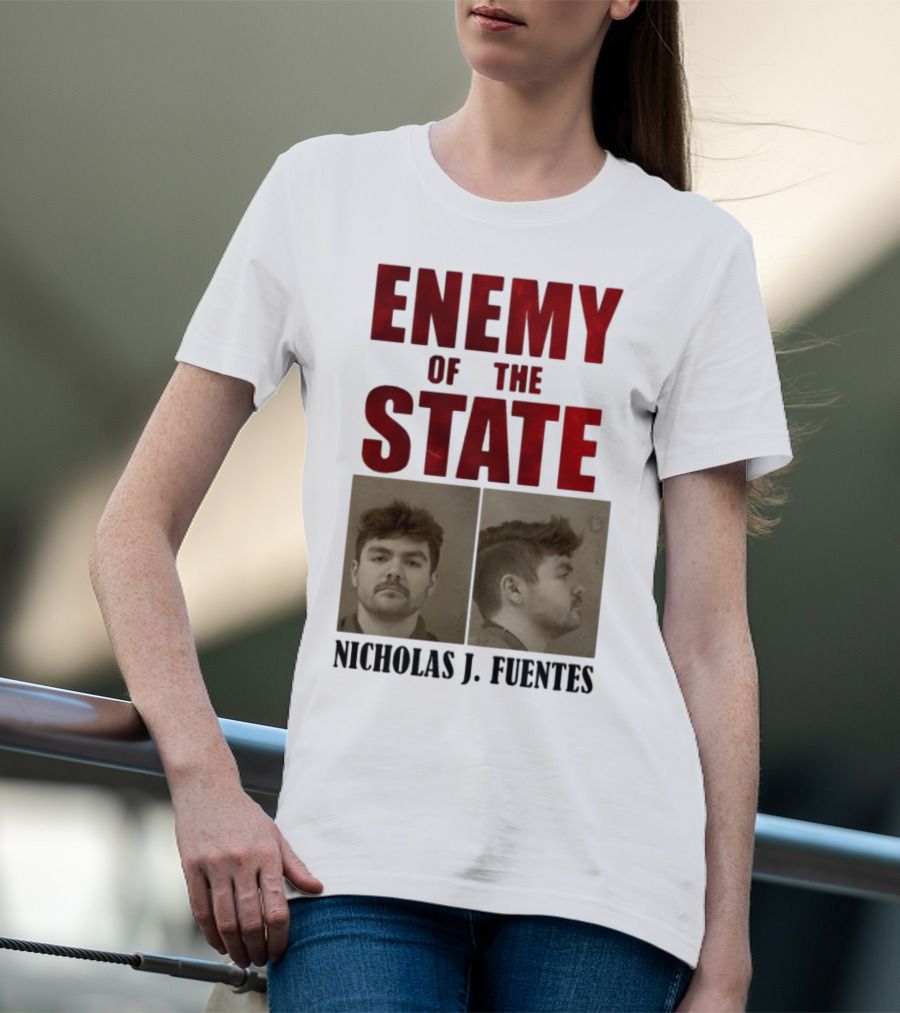 Enemy Of The State Nicholas J Fuentes Shot Image T-Shirt