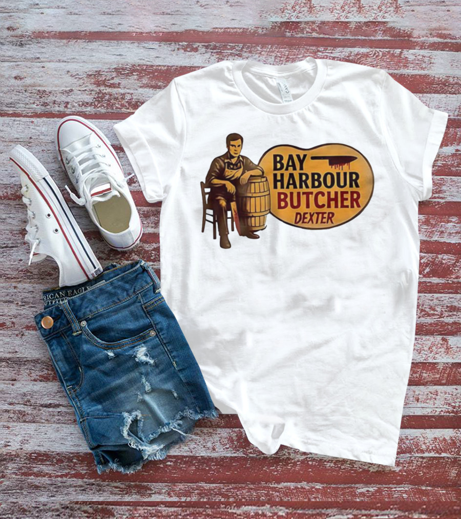 Bay Harbour Butcher Dexter Barrel Dark Vintage Style T-Shirt