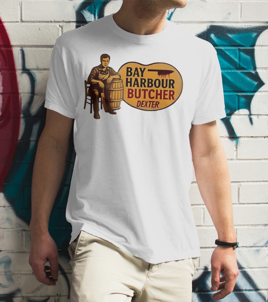 Bay Harbour Butcher Dexter Barrel Dark Vintage Style T-Shirt