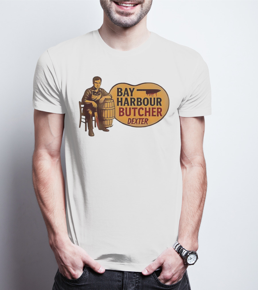 Bay Harbour Butcher Dexter Barrel Dark Vintage Style T-Shirt