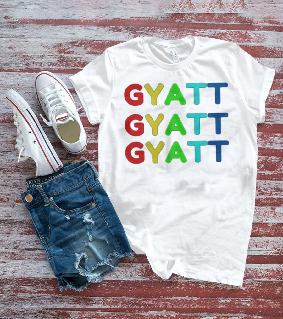 Benjixscarlett Gyatt Multicolor T-Shirt