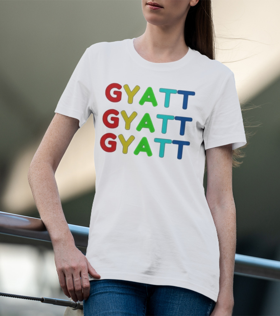 Benjixscarlett Gyatt Multicolor T-Shirt