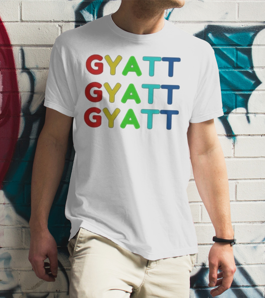 Benjixscarlett Gyatt Multicolor T-Shirt