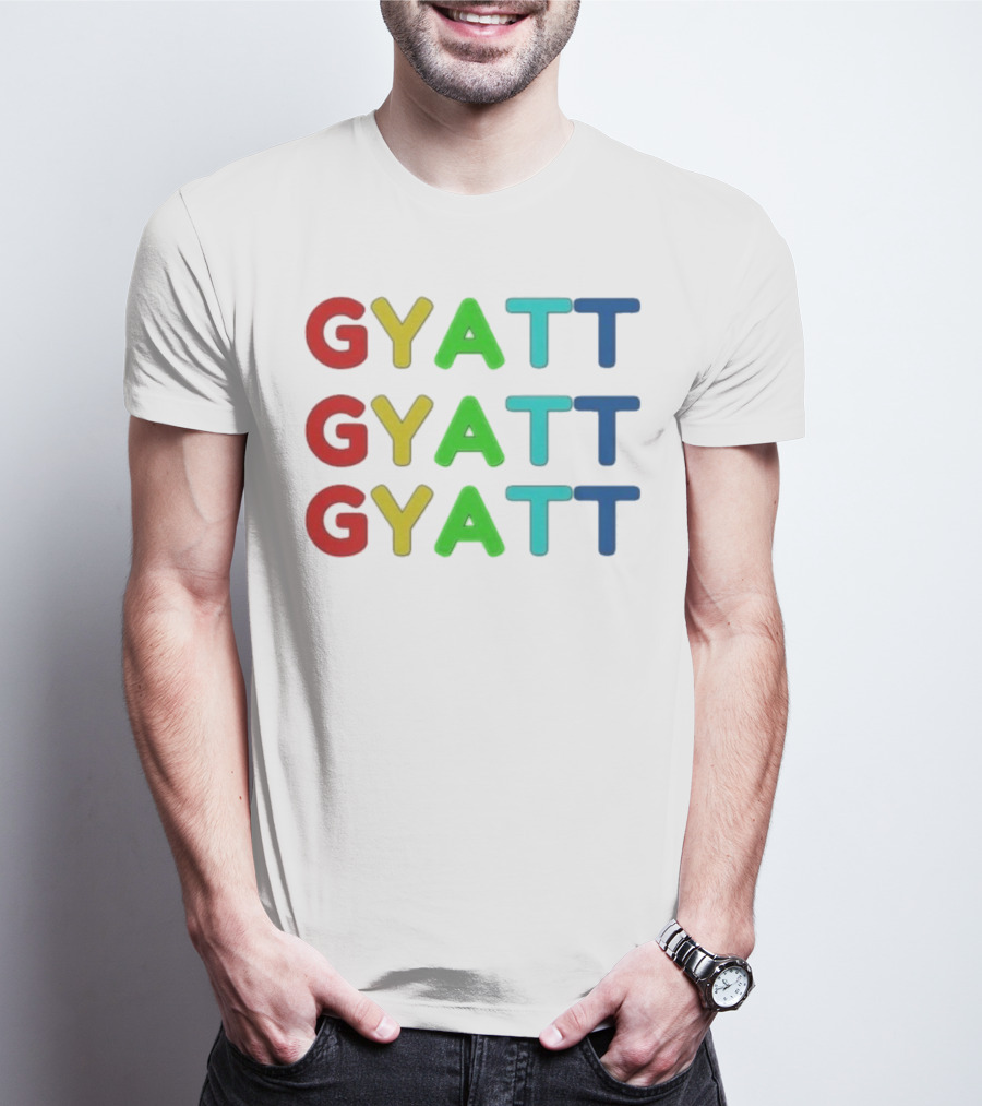 Benjixscarlett Gyatt Multicolor T-Shirt