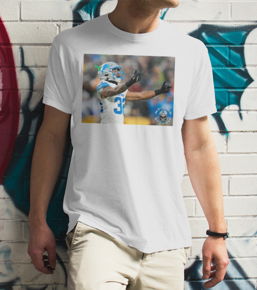 Detroit Lions Brian Branch Made In Detroit Football Celebration T-Shirt