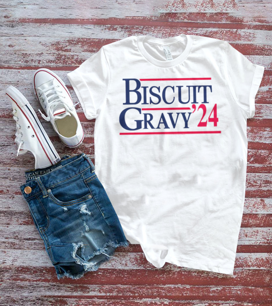 Biscuit Gravy '24 Red Blue T-Shirt