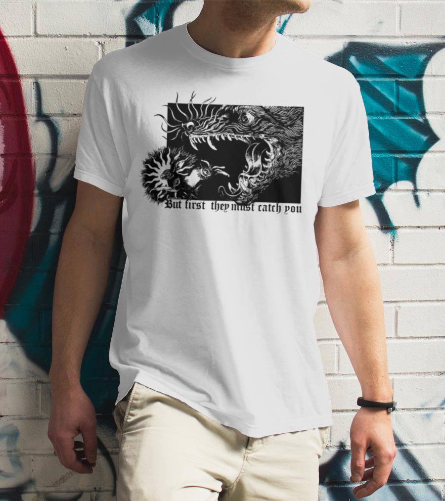But First They Must Catch You Rabbit And Wolf Artful Chase T-Shirt