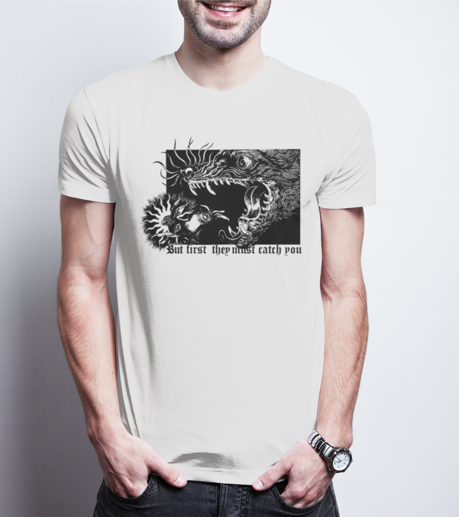 But First They Must Catch You Rabbit And Wolf Artful Chase T-Shirt