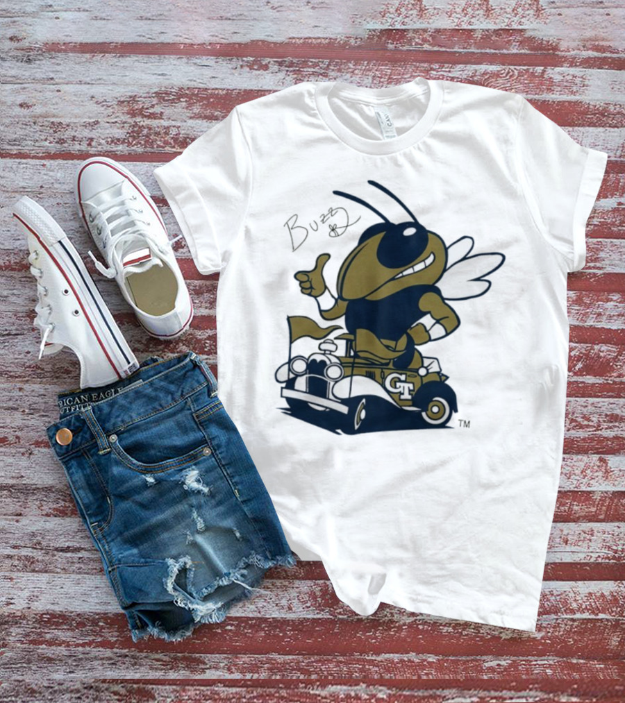 Buzz Georgia Tech Yellow Jacket GT Vintage Car Icon T-Shirt