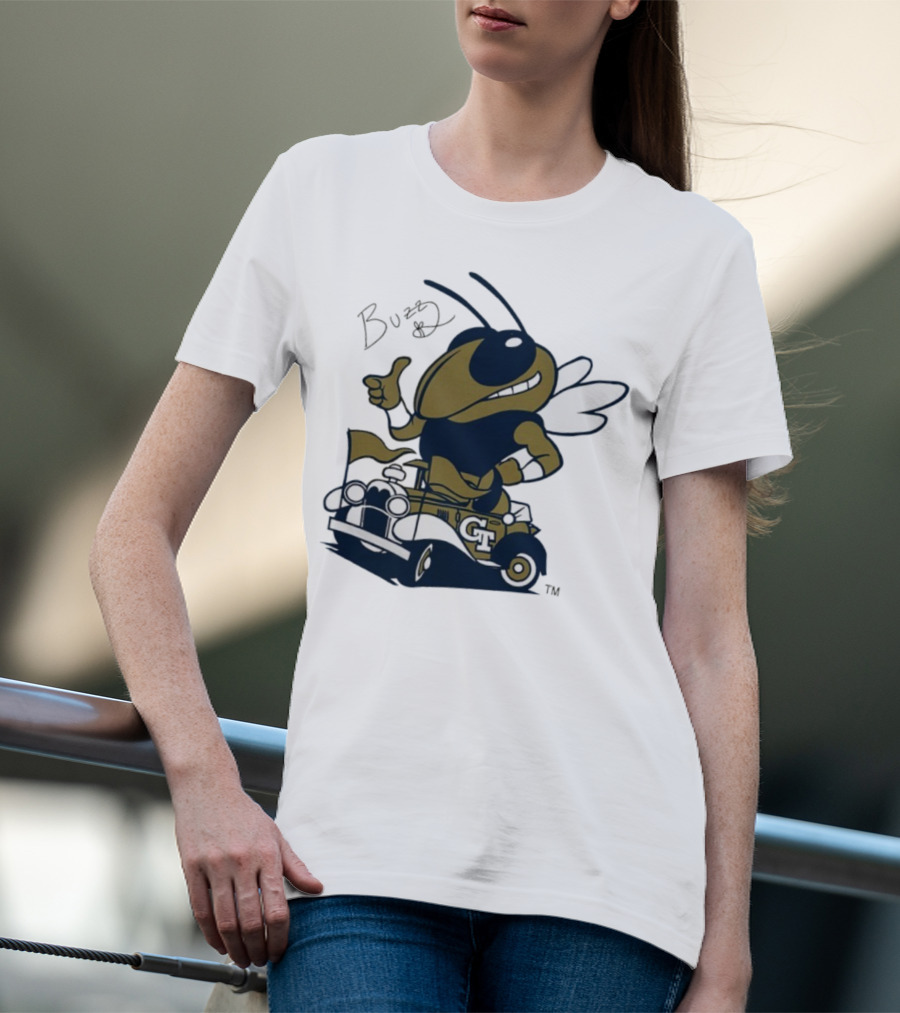 Buzz Georgia Tech Yellow Jacket GT Vintage Car Icon T-Shirt