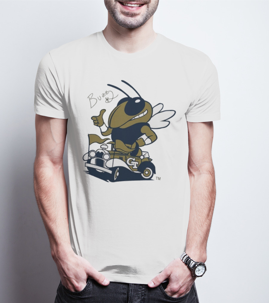 Buzz Georgia Tech Yellow Jacket GT Vintage Car Icon T-Shirt