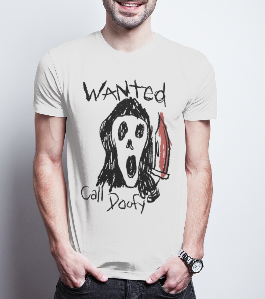 Wanted Call Doofy Scary Mask Knife T-Shirt