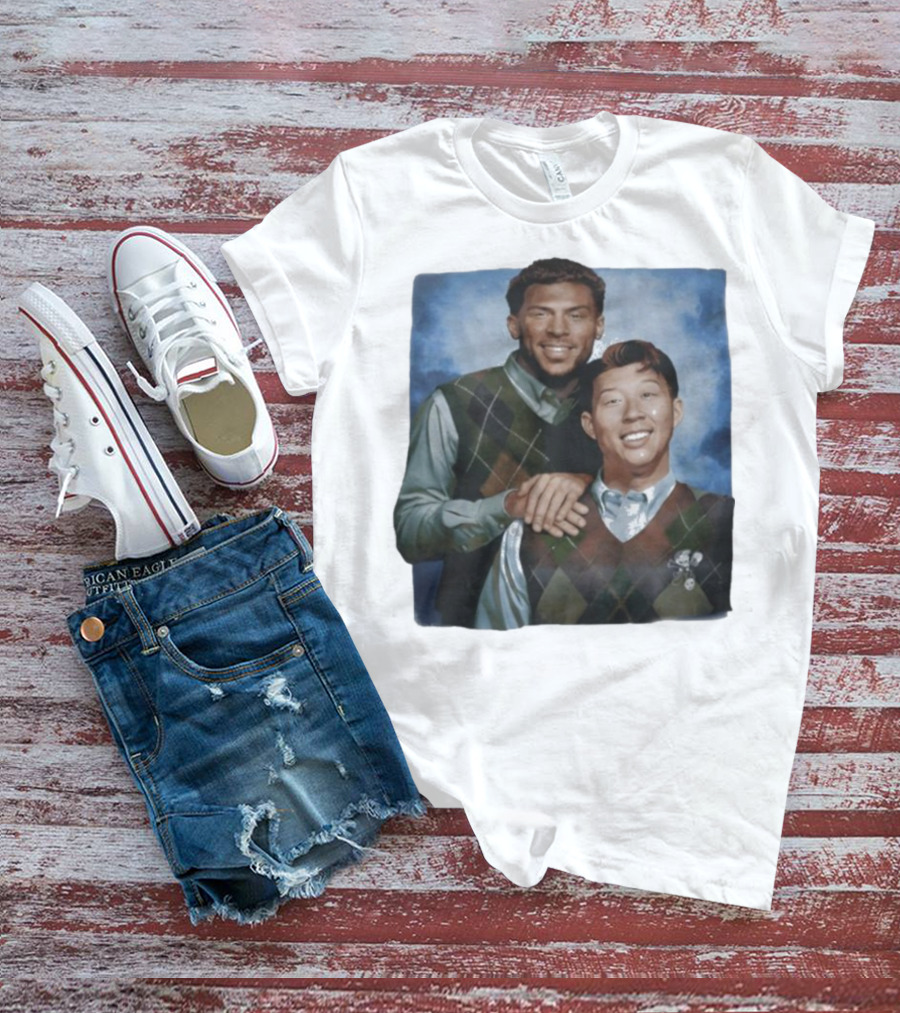 Denis Bouanga And Son Heung Min Los Angeles FC Step Brothers Vintage Style Comedy Parody Design T-Shirt
