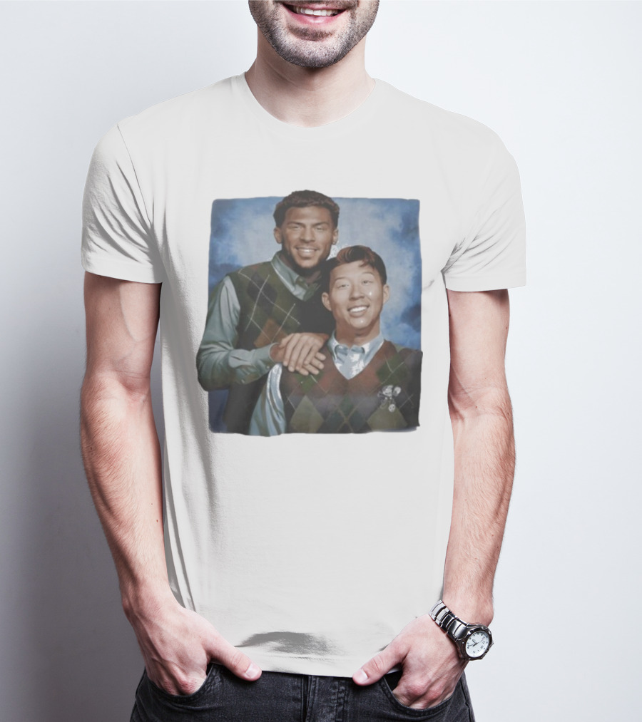 Denis Bouanga And Son Heung Min Los Angeles FC Step Brothers Vintage Style Comedy Parody Design T-Shirt