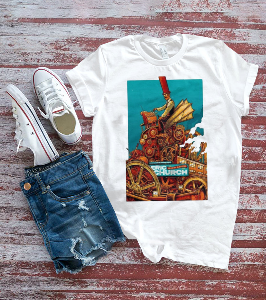 Eric Church The Outsiders Revival Tour Grand Rapids Oct 10 2025 Take The Machine T-Shirt