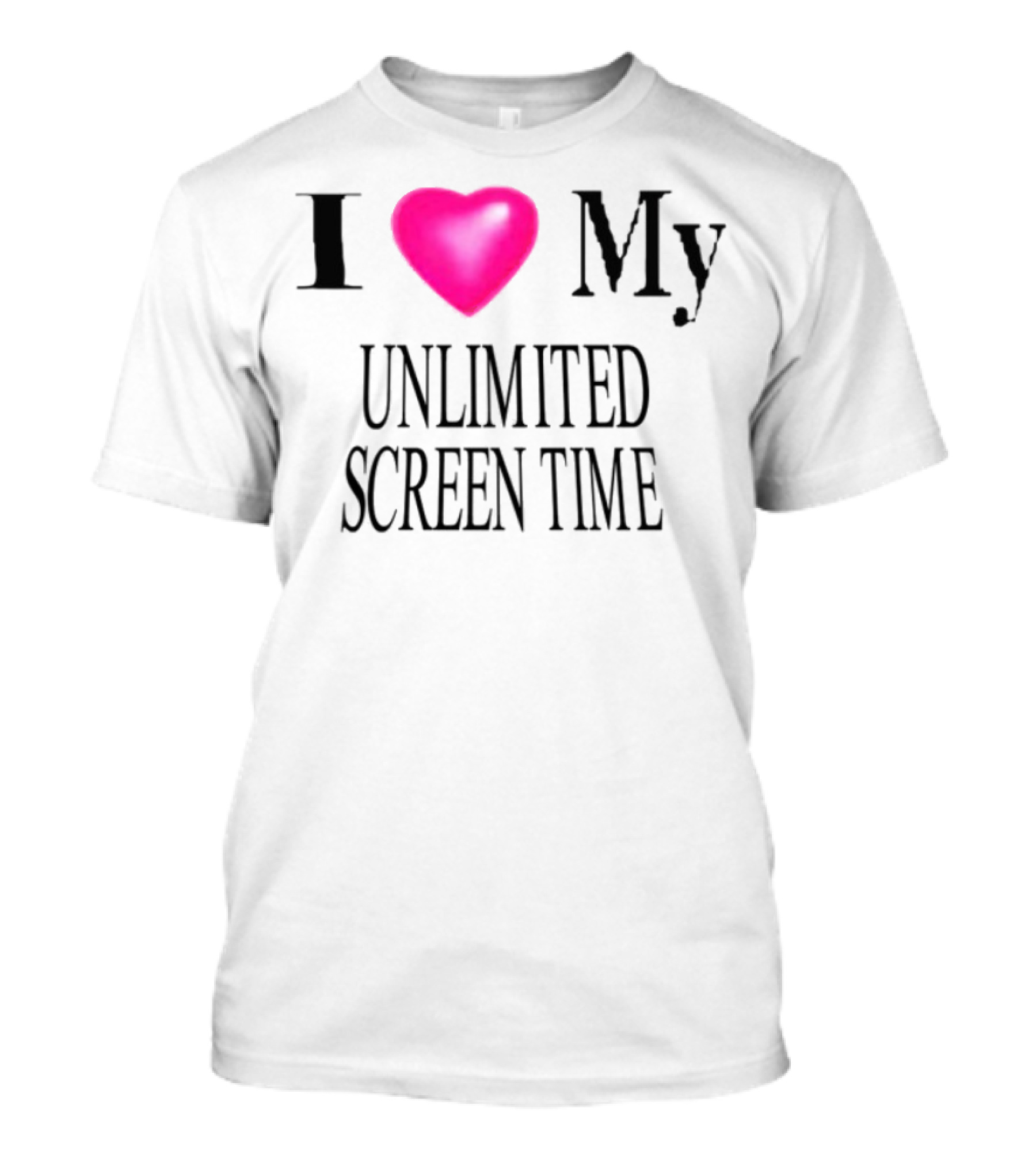 I Love My Unlimited Screen Time Heart T-Shirt