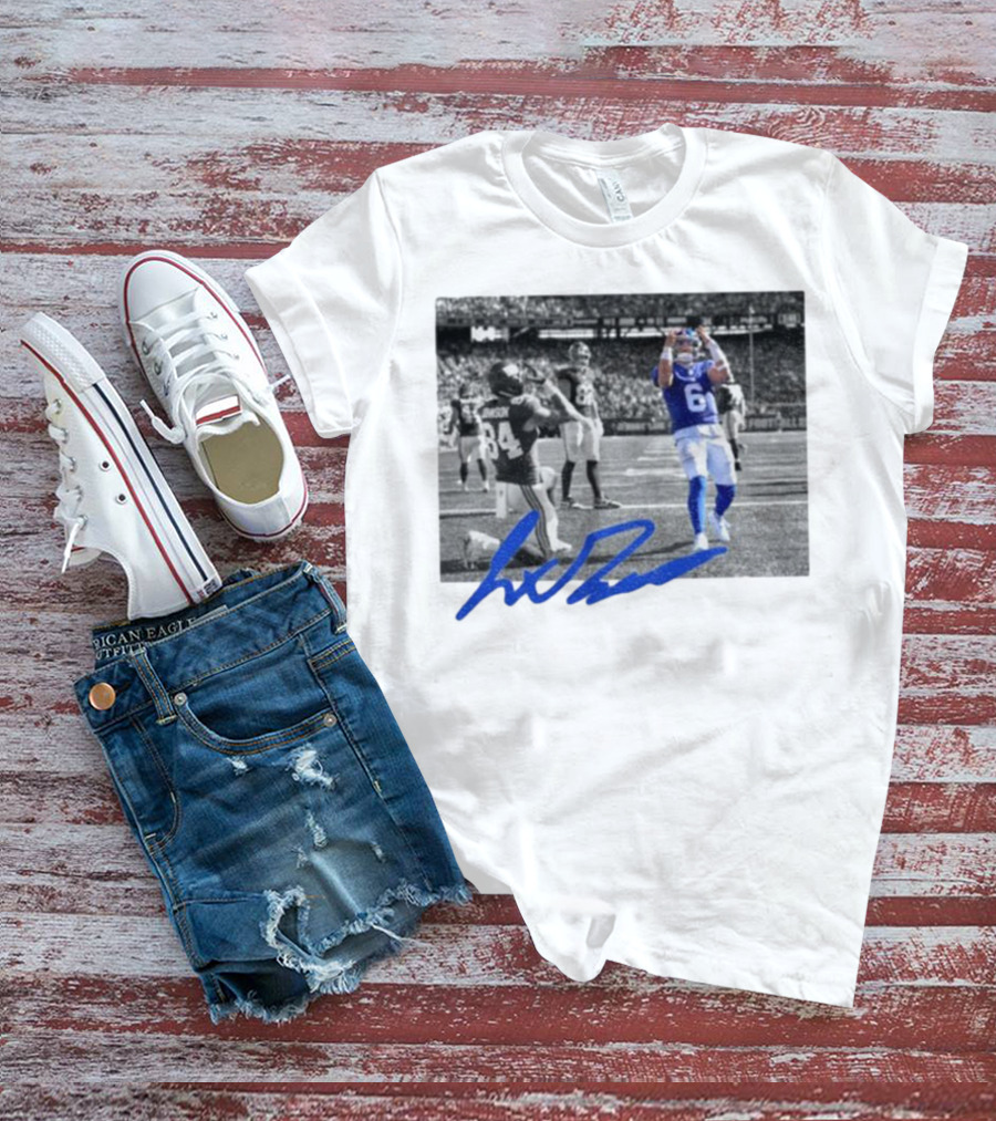 Jaxson Dart Touchdown Celebration New York Football Fan 84 Signature T-Shirt