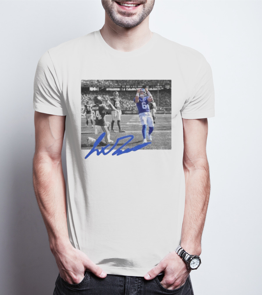 Jaxson Dart Touchdown Celebration New York Football Fan 84 Signature T-Shirt