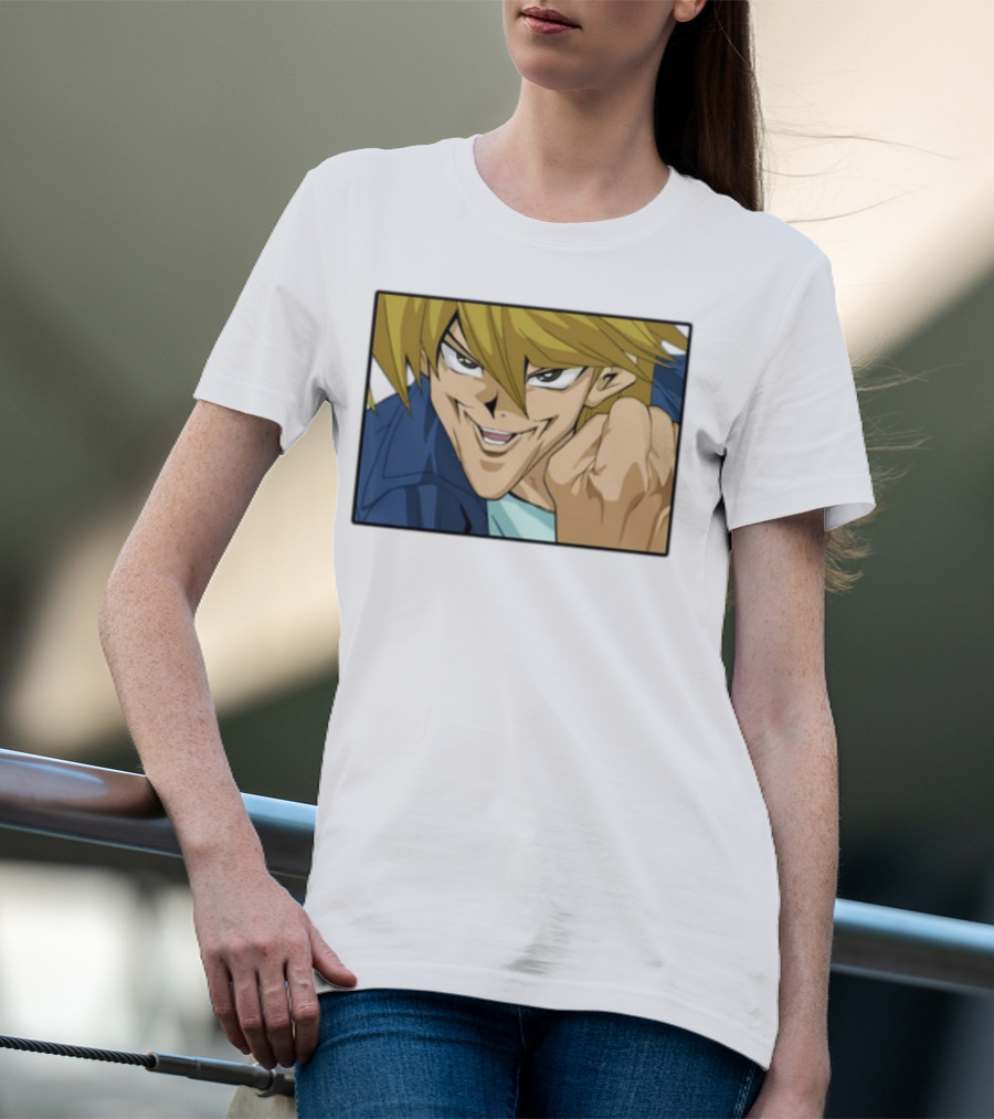 Joey Wheeler Anime Character Fist Pump Enthusiastic Expression T-Shirt