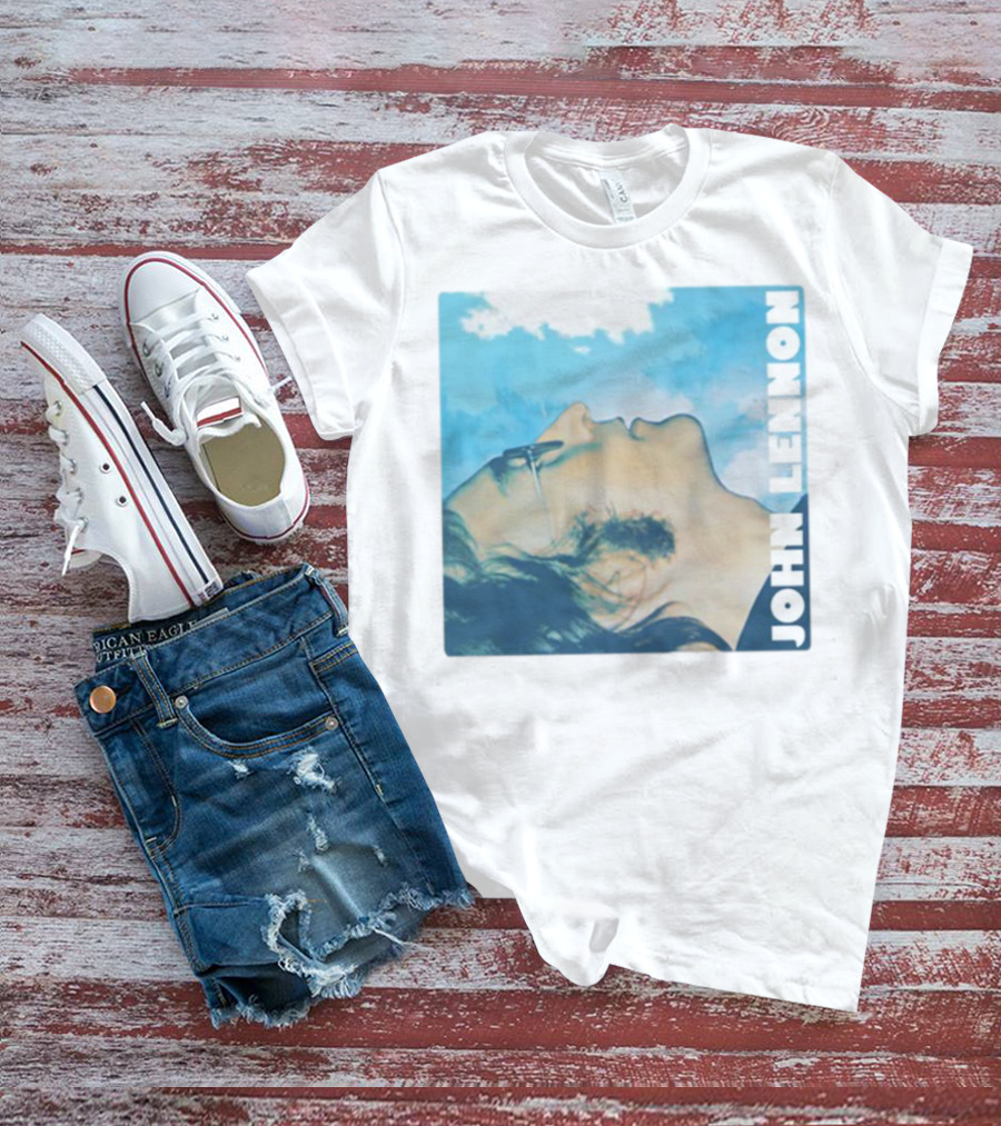John Lennon Skyward Watercolor Portrait T-Shirt