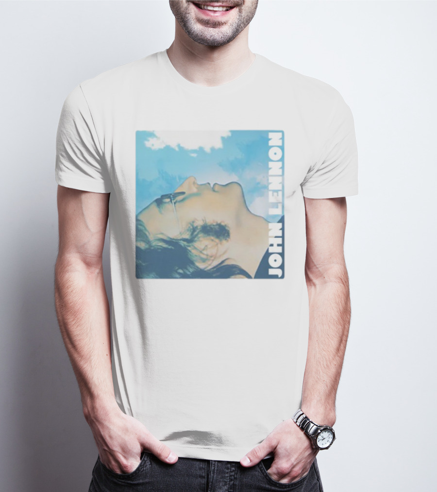 John Lennon Skyward Watercolor Portrait T-Shirt